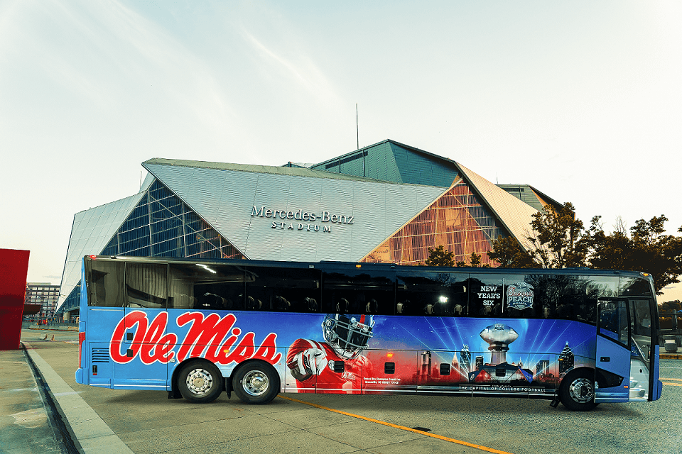 Peach Bowl Bus Wrap by Turbo Images